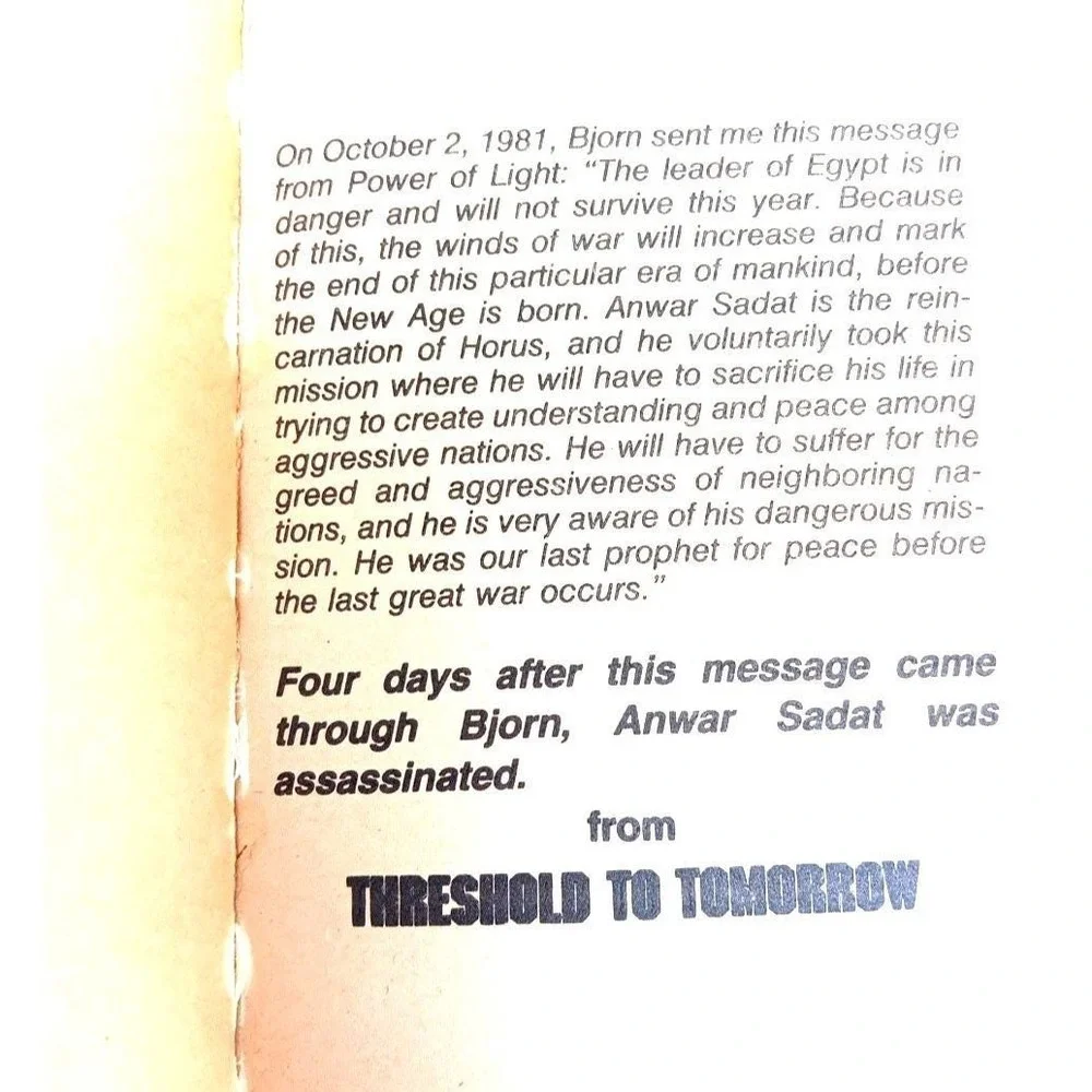 1984 Threshold To Tomorrow by Ruth Montgomery Fawcett Crest Paperback‎